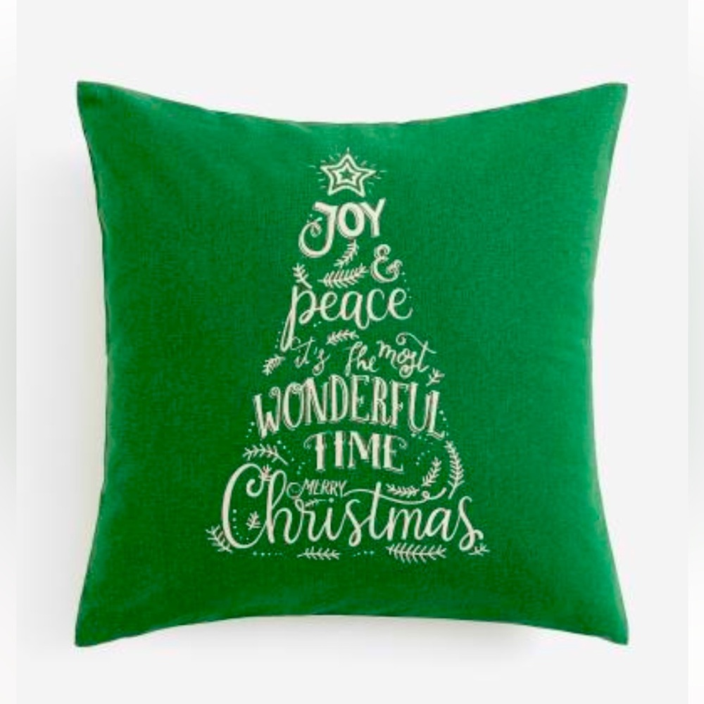 H&M TEXT- MOTIF CUSHION COVER